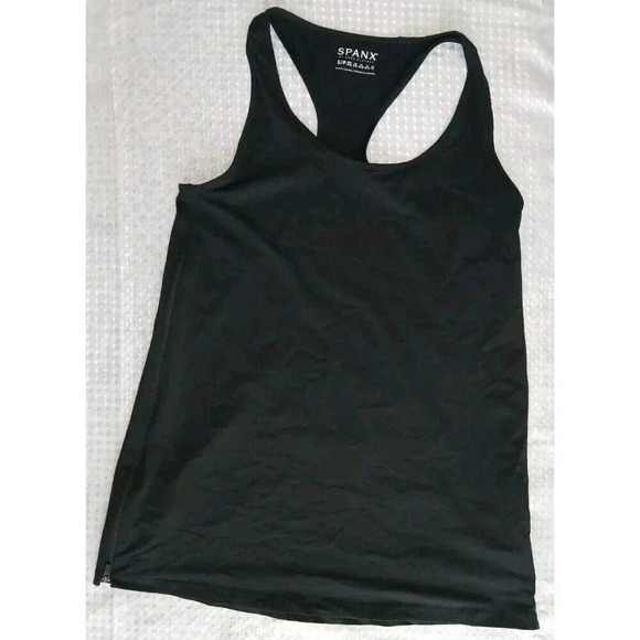 Spanx Transformation Tank Top Dual Zip Up Sides Black Size S/P - Picture 3 of 7